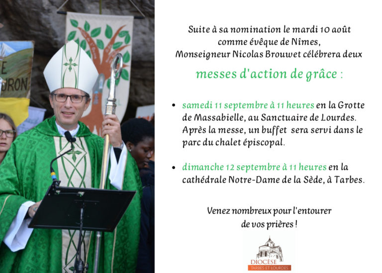 Messe d action de grâce de Mgr Brouwet à Tarbes Diocèse de Tarbes et