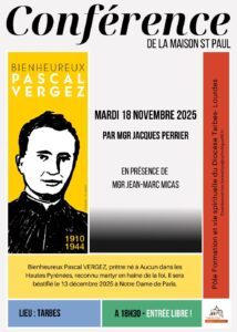 Conférence maison St-Paul Pascal Vergez